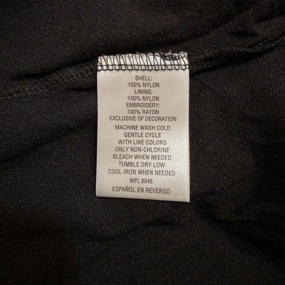 Style & Co. Black Top with Colorful Floral Embroidered Sz S - Picture 9 of 10